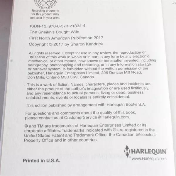 2 Harlequin Romance Novels Boss's Nine Month Negotiation & Sheikh's Bought Wife