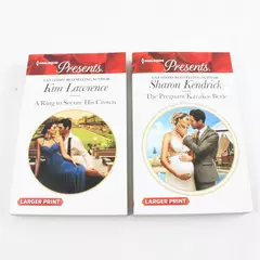 Lot of 2 Harlequin Romance Novels The Pregnant Kavakos Bride & A Ring Crown