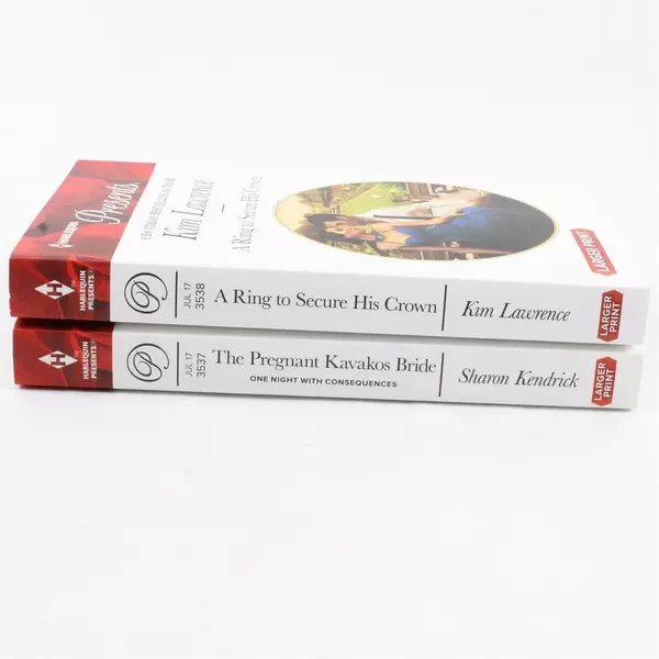 Lot of 2 Harlequin Romance Novels The Pregnant Kavakos Bride & A Ring Crown