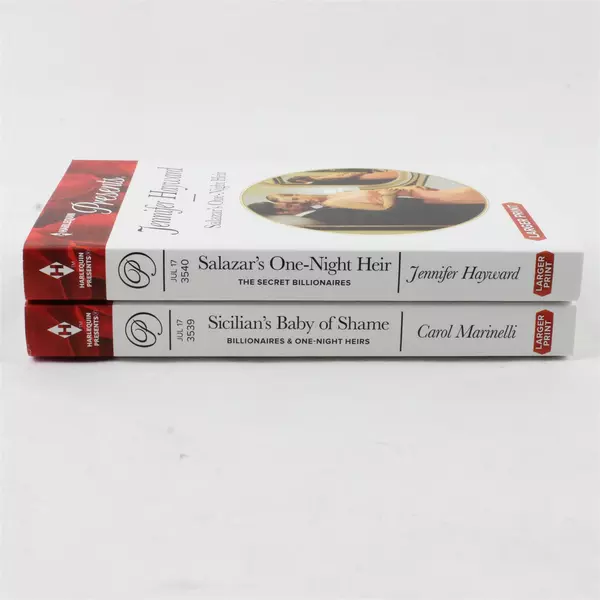 2 Harlequin Romance Novels Sicilian's Baby of Shame & Salazar's One-Night Heir
