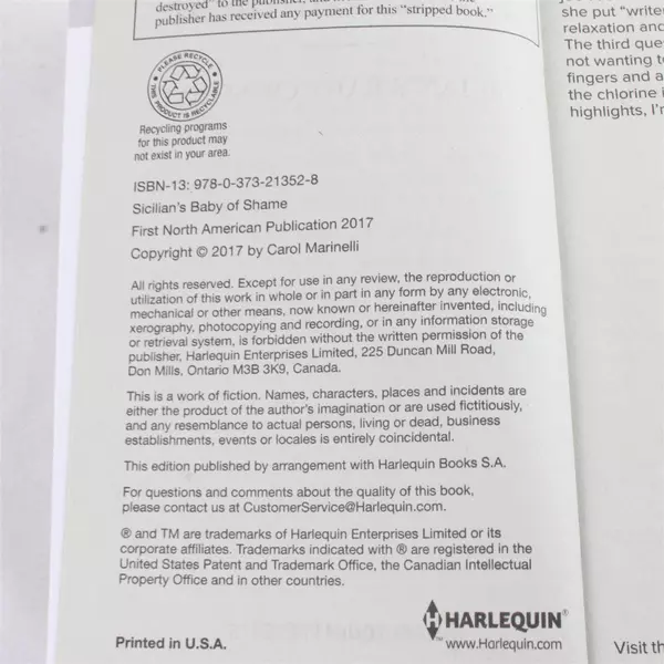 2 Harlequin Romance Novels Sicilian's Baby of Shame & Salazar's One-Night Heir