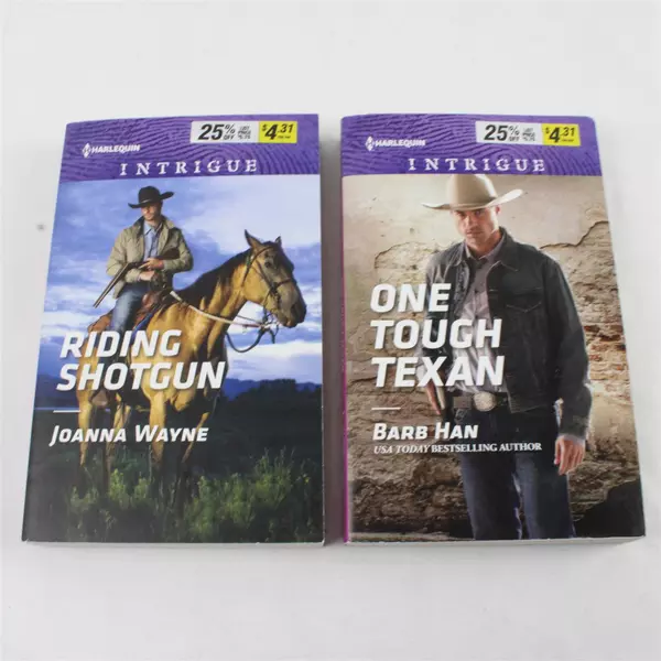 Lot of 2 Harlequin Riding Shotgun & One Tough Texan Books