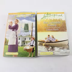 Lot of 2 Harlequin Romance Novels Her Lakeside Family & Her Secret Amish Child