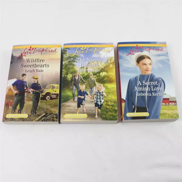 Lot of 3 Harlequin Romance Novels Wildfire Sweethearts Nanny Bargain Amish Love