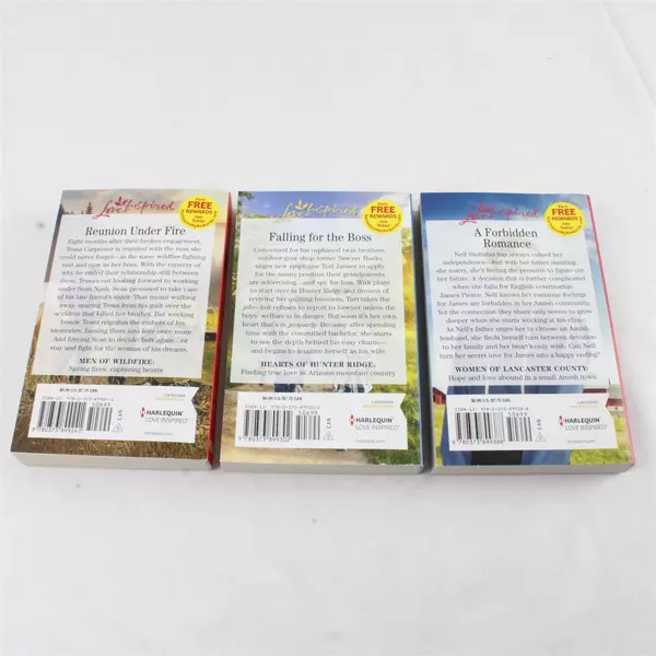 Lot of 3 Harlequin Romance Novels Wildfire Sweethearts Nanny Bargain Amish Love