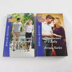 2 Harlequin Romance Novels Two Doctors & A Baby & An Officer and Her Gentleman