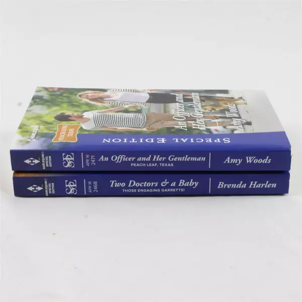 2 Harlequin Romance Novels Two Doctors & A Baby & An Officer and Her Gentleman