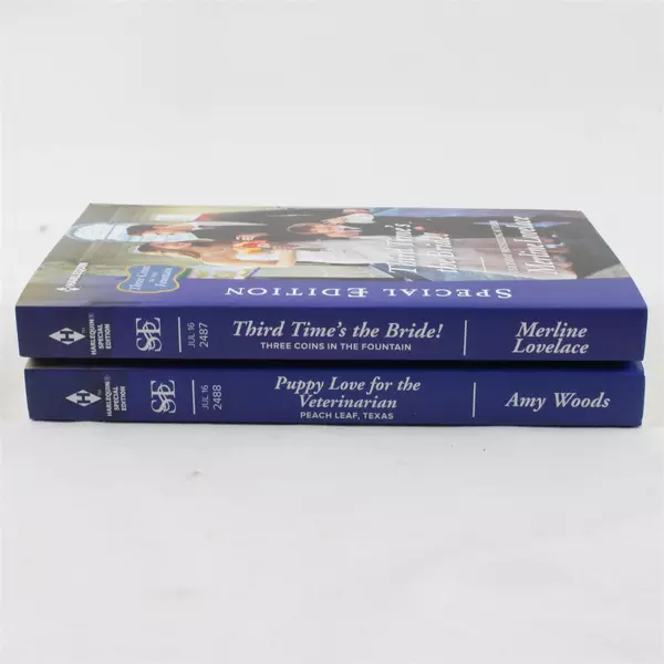 Lot of 2 Harlequin Romance Novels Third Time's the Bride Puppy Love Vet