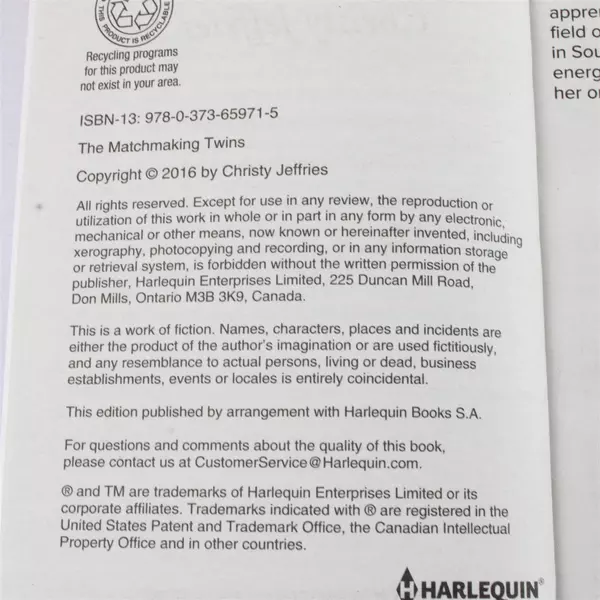 Lot of 2 Harlequin Romance Novels The Matchmaking Twins & His Surprise Son