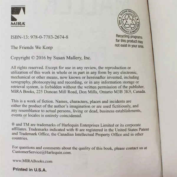 Lot of 2 Books The Friends We Keep & In Folly Beach PB