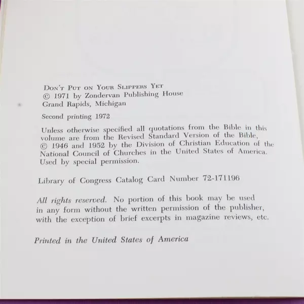 Don't Put on Your Slippers Yet Colenam Anderson 2nd Edition Hardcover No DJ