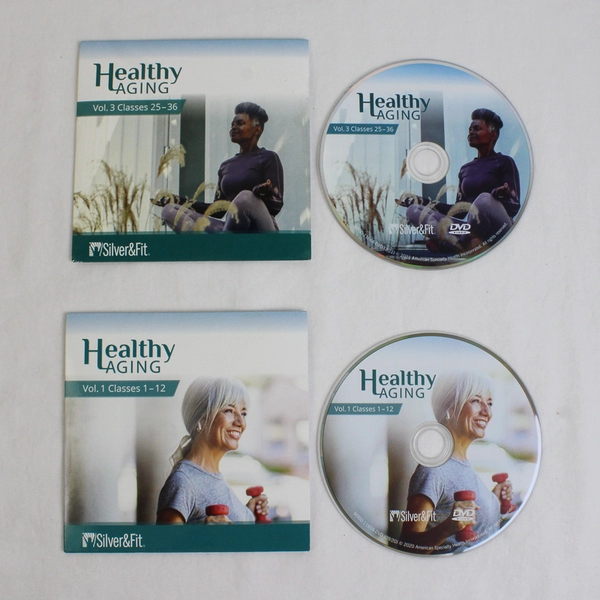 Lot of 3 DVD's Healthy Aging Classes Lot of 3 Silver & Fit Vols. 1, 3 & 4