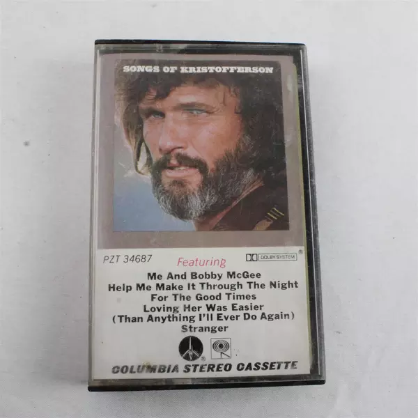 Kris Kristofferson Songs Of Kristofferson Cassette Tape