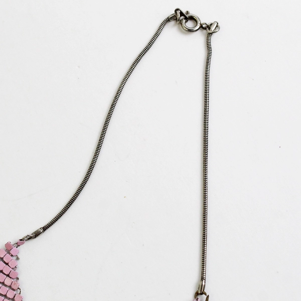 Pink Bib Mesh Choker Necklace 
