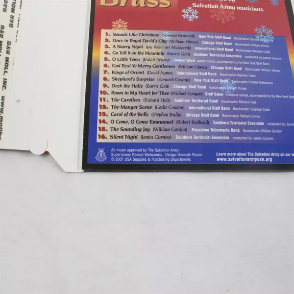 Christmas in Brass The Salvation Army 2007 CD Holiday