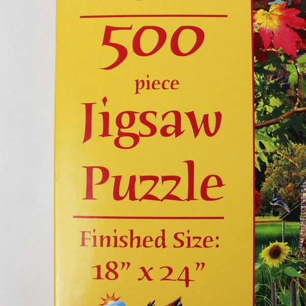 Autumn Lake Suns Out 500 Pc. Jigsaw Puzzle, 1 piece missing, # 25038