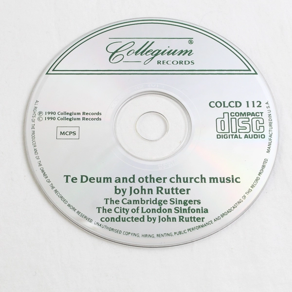 Te Deum and Other Church Music CD,  John Rutter Director COLCD 112,  1990