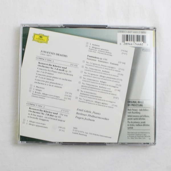 Brahms: Die Klavierkonzerte Piano Concertos Double CD, #447 446-2 1996