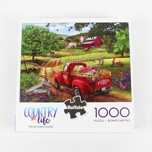 Friendly Farm Flowers Country Life Jigsaw Puzzle 1000 pcs. Complete