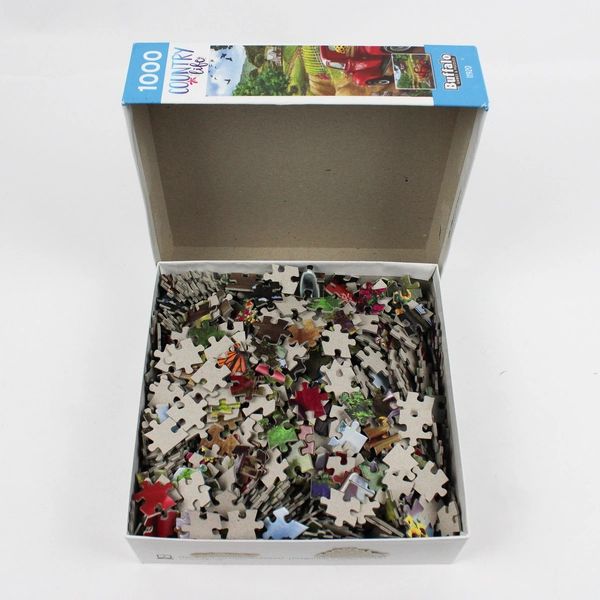 Friendly Farm Flowers Country Life Jigsaw Puzzle 1000 pcs. Complete