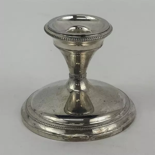  National Silver Co Sterling Weighted Candlesticks 3.5” Vintage USA