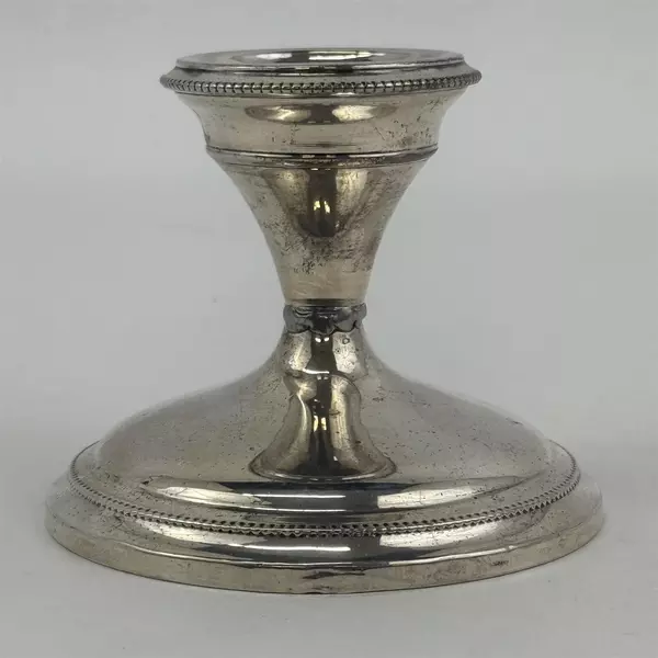  National Silver Co Sterling Weighted Candlesticks 3.5” Vintage USA