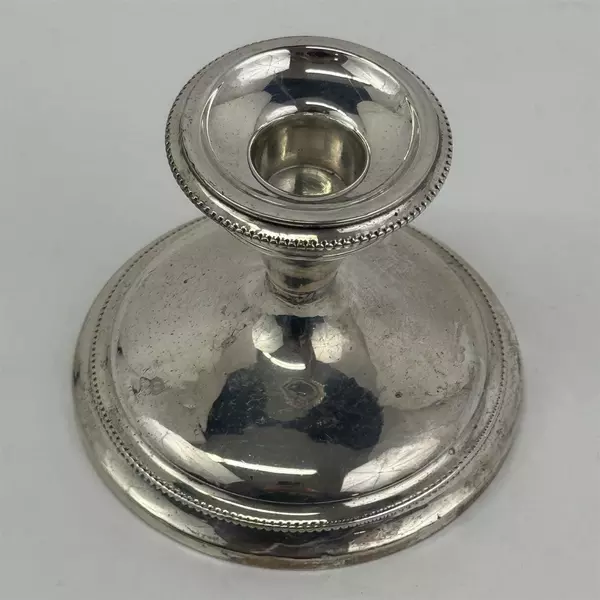  National Silver Co Sterling Weighted Candlesticks 3.5” Vintage USA