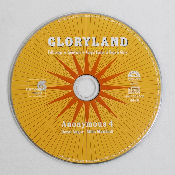 Gloryland by Anonymous 4 CD, # HMU 907400 2006