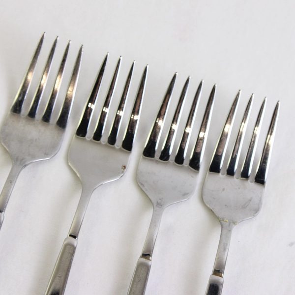 Lot of 4 Oneida Silver Purity Salad Forks 7 Inches 18/0 Stainless