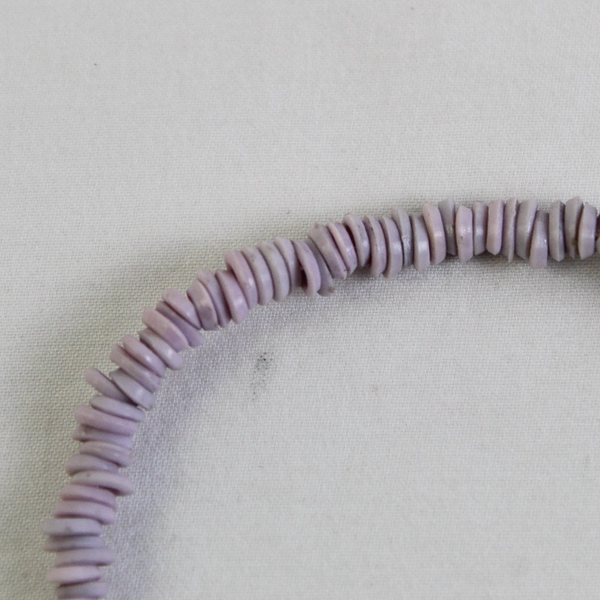 Purple Shell Heishi Beaded Boho Necklace 18"