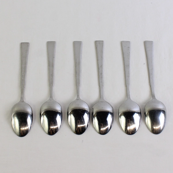 6 Oneida Silver Purity Teaspoons 6.75 Inches 18/0 Stainless