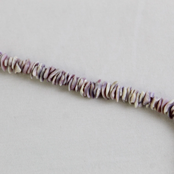 Purple Shell Heishi Bead Choker Necklace 16"