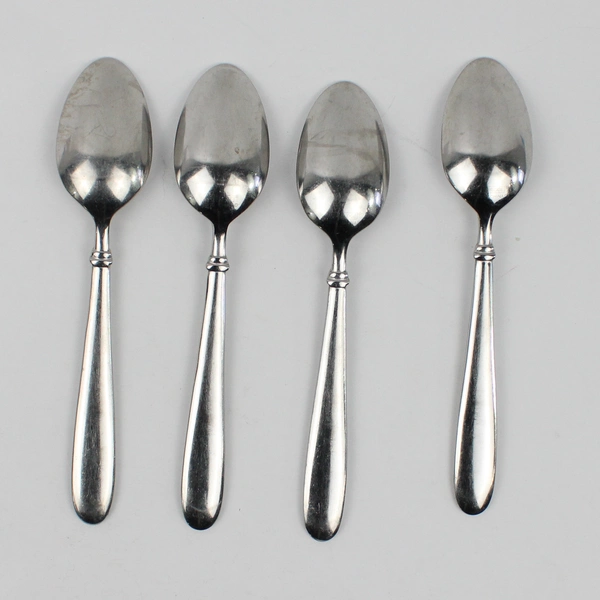 4 Cambridge Silver Teaspoons CBS88 Pattern 18/10 Stainless 7.25" Very Rare