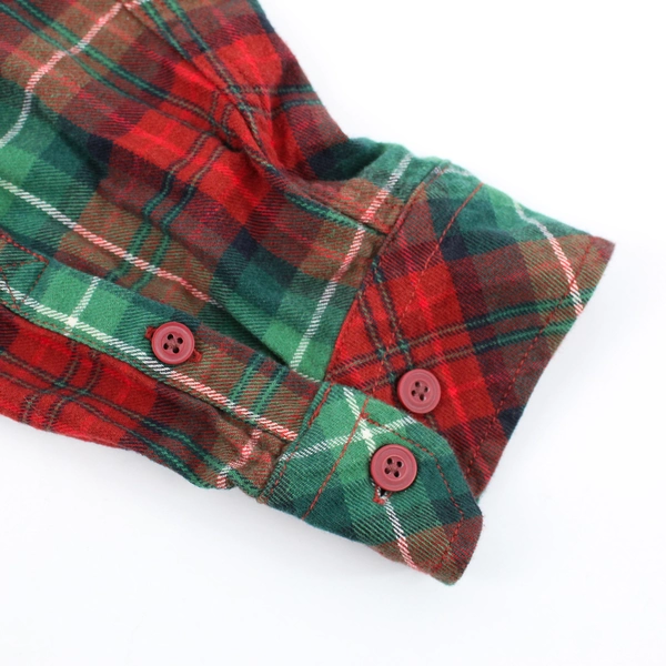 Duluth Trading Co. Red and Green Plaid Flannel Robe Men's XL 100% Cotton