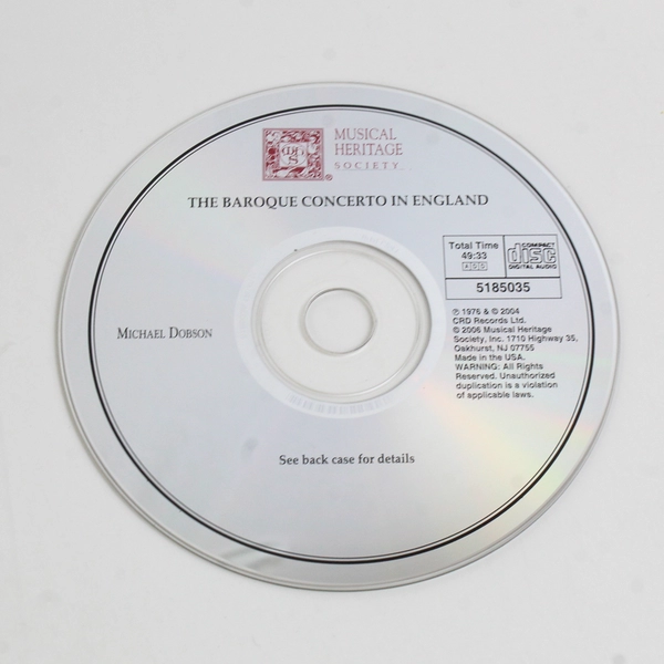 The Baroque Concerto in England CD, Woodcock, Boyce and Anon, 2004