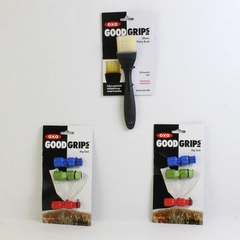 Lot of 3 OXO Good Grips Kitchen Gadgets Pastry Brush and Bag Cinches, New