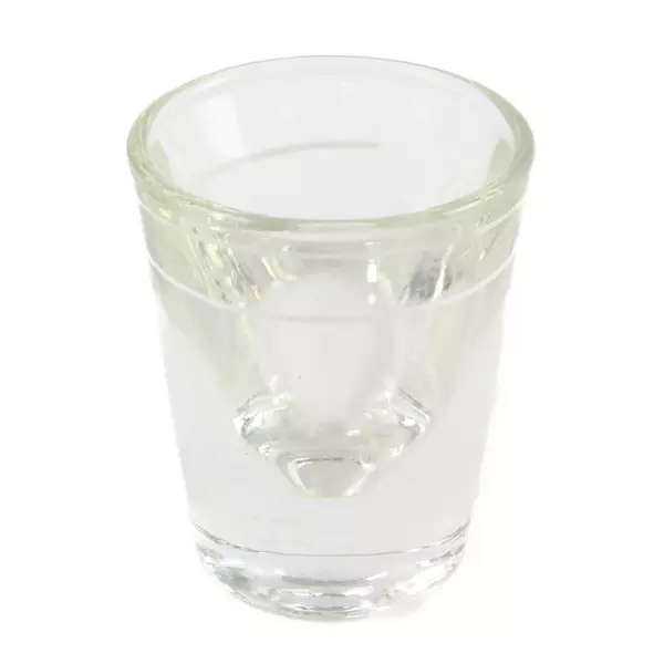 Vintage Clear Shot Glass 2.25" Tall Barware Collectible