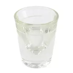 Vintage Clear Shot Glass 2.25" Tall Barware Collectible