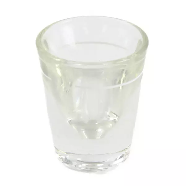 Vintage Clear Shot Glass 2.25" Tall Barware Collectible
