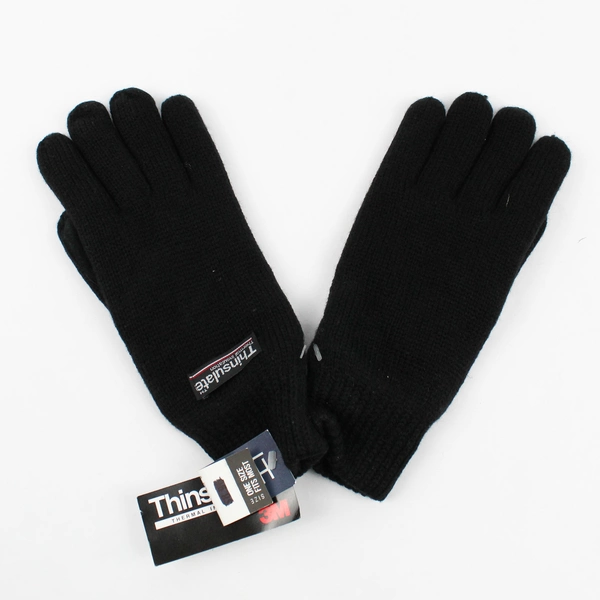 Honors Thinsulate 3M Thermal Insulation Black Gloves One Size Fits Most