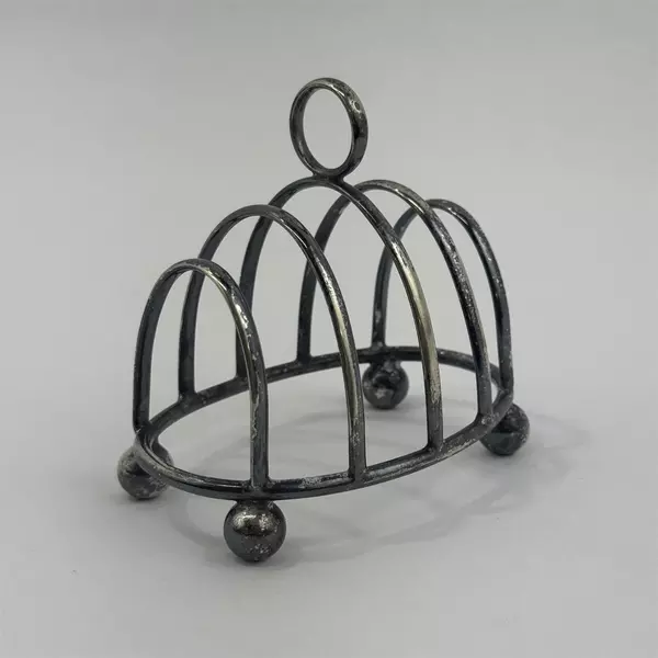 Vintage Silver Plate 4 Slot Toast Rack 