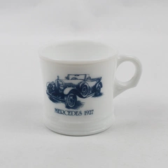 VTG Surrey Milk Glass Shaving Mug 1927 Mercedes Benz