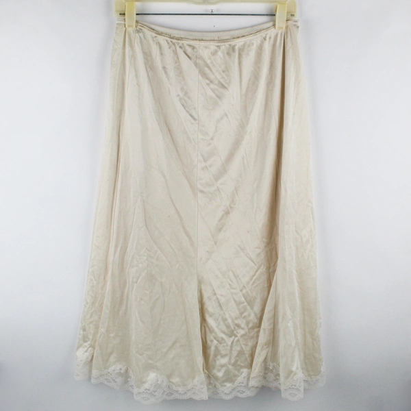 VTG Maidenform Heartstrings Cream Half-Slip Women's Size Large FLAWED