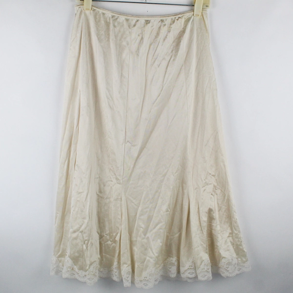 VTG Maidenform Heartstrings Cream Half-Slip Women's Size Large FLAWED