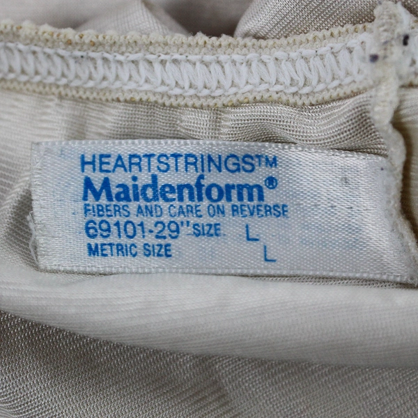 VTG Maidenform Heartstrings Cream Half-Slip Women's Size Large FLAWED