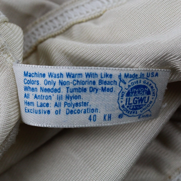 VTG Maidenform Heartstrings Cream Half-Slip Women's Size Large FLAWED