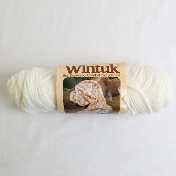 Lot of 3 VTG Caron Wintuk Partial Orlon Acrylic Yarn Skeins Off-White 11 oz