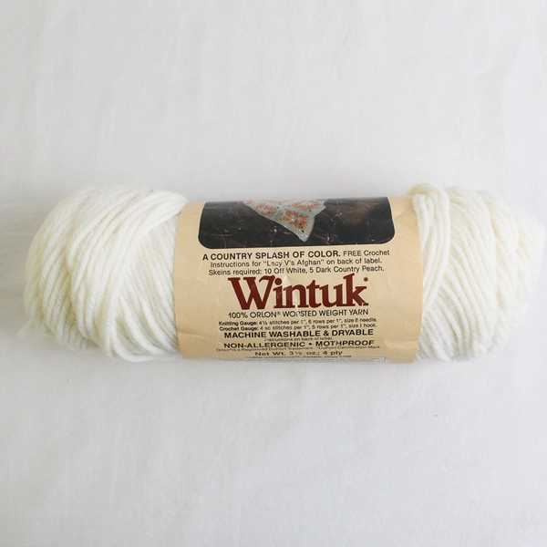 Lot of 3 VTG Caron Wintuk Partial Orlon Acrylic Yarn Skeins Off-White 11 oz