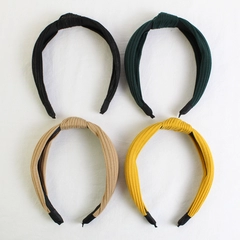 Lot of 4 Women's Headbands Hair Accessories Yellow Green Beige Black
