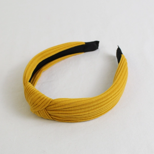 Lot of 4 Women's Headbands Hair Accessories Yellow Green Beige Black